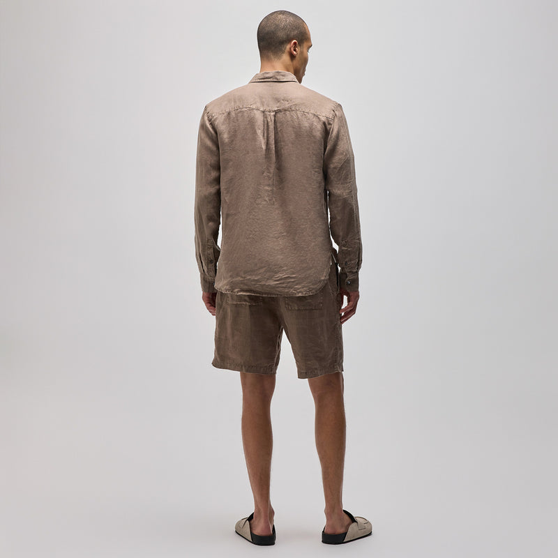 Lightweight Linen Shirt in Cargo Pigment | James Perse Los Angeles