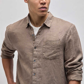 Lightweight Linen Shirt in Cargo Pigment | James Perse Los Angeles