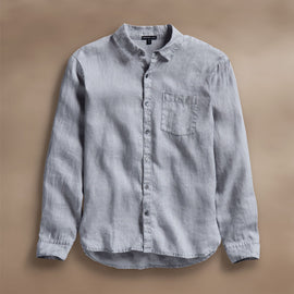Lightweight Linen Shirt in Grey Sky Pigment | James Perse Los Angeles