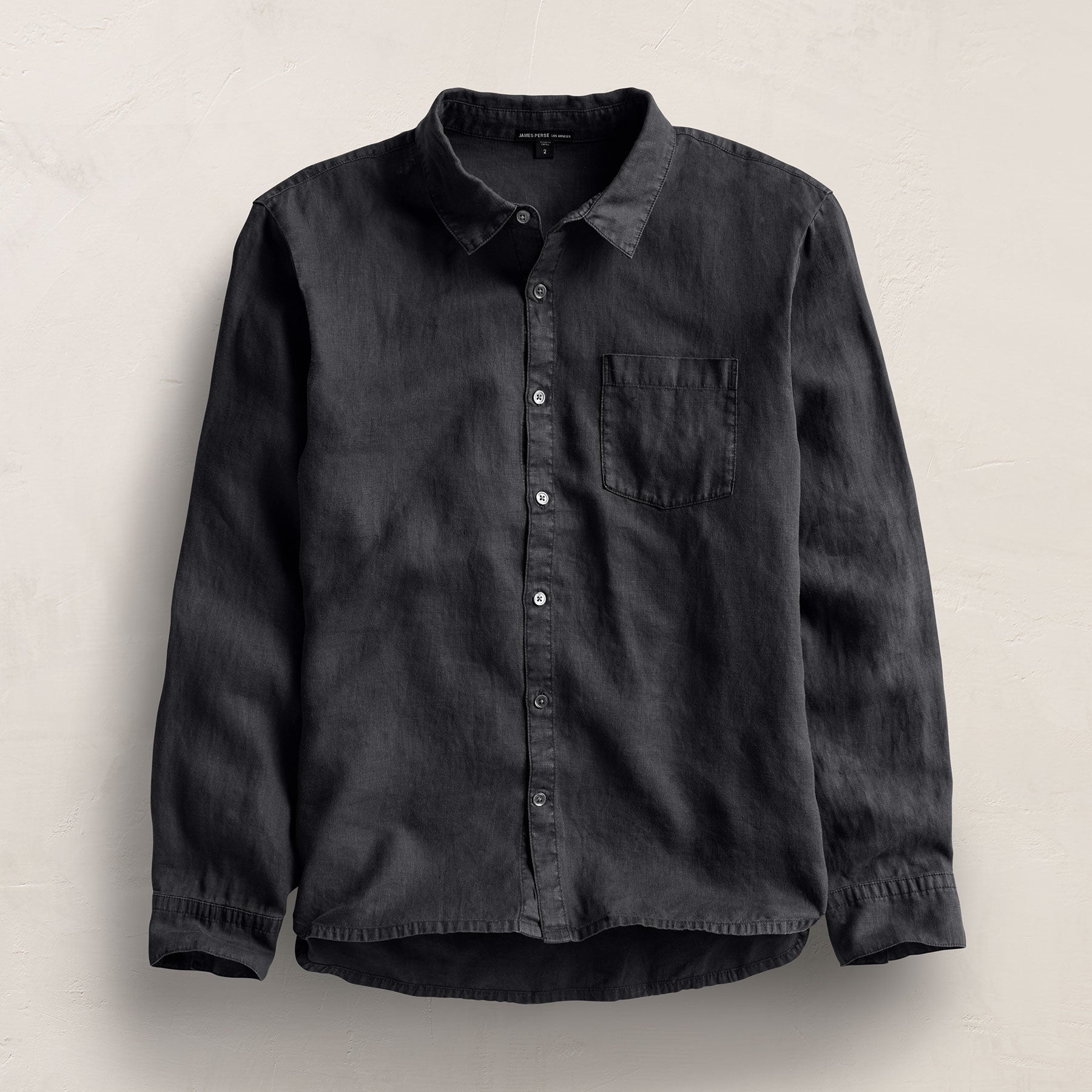 Lightweight Linen Shirt in Magma Pigment | James Perse Los Angeles