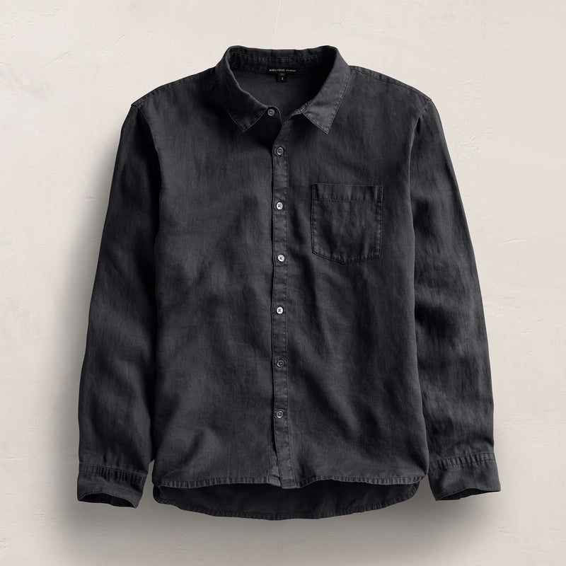 Lightweight Linen Shirt in Magma Pigment | James Perse Los Angeles