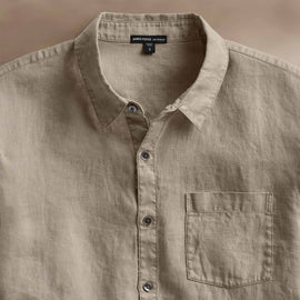 Lightweight Linen Shirt in Mineral Pigment | James Perse Los Angeles