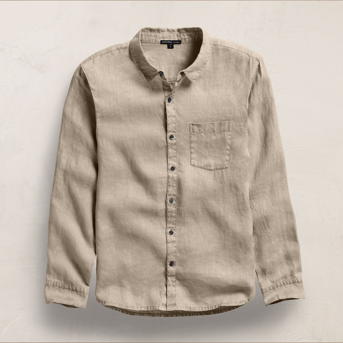 Lightweight Linen Shirt in Overcast Pigment | James Perse Los Angeles
