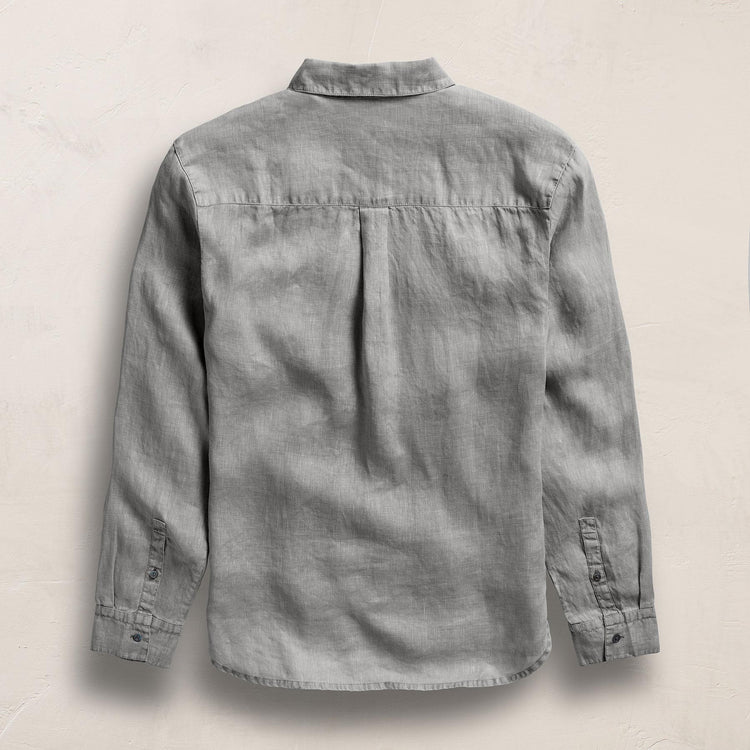 Lightweight Linen Shirt in Silver Grey Pigment | James Perse Los Angeles