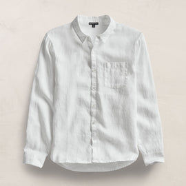 Lightweight Linen Shirt in White | James Perse Los Angeles