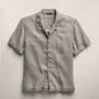 Lightweight Linen Short Sleeve Shirt - Fog Pigment