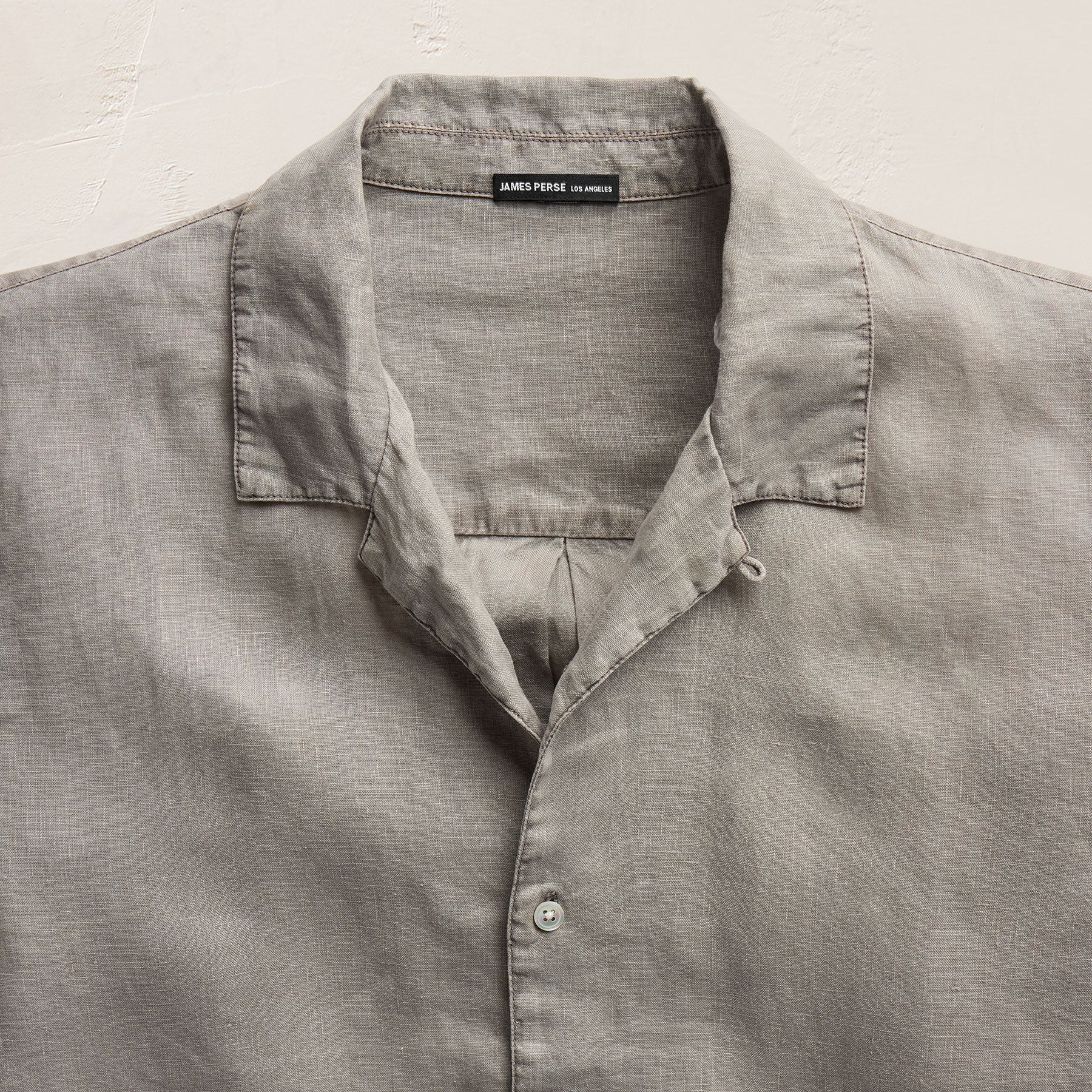 Lightweight Linen Short Sleeve Shirt - Fog Pigment