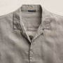 Lightweight Linen Short Sleeve Shirt - Fog Pigment