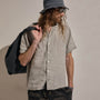 Lightweight Linen Short Sleeve Shirt in Fog Pigment | James Perse Los Angeles