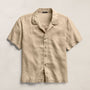 Lightweight Linen Short Sleeve Shirt in Light Khaki Pigment | James Perse Los Angeles
