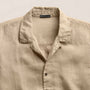 Lightweight Linen Short Sleeve Shirt in Light Khaki Pigment | James Perse Los Angeles