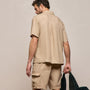 Lightweight Linen Short Sleeve Shirt in Light Khaki Pigment | James Perse Los Angeles
