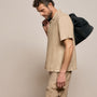 Lightweight Linen Short Sleeve Shirt in Light Khaki Pigment | James Perse Los Angeles