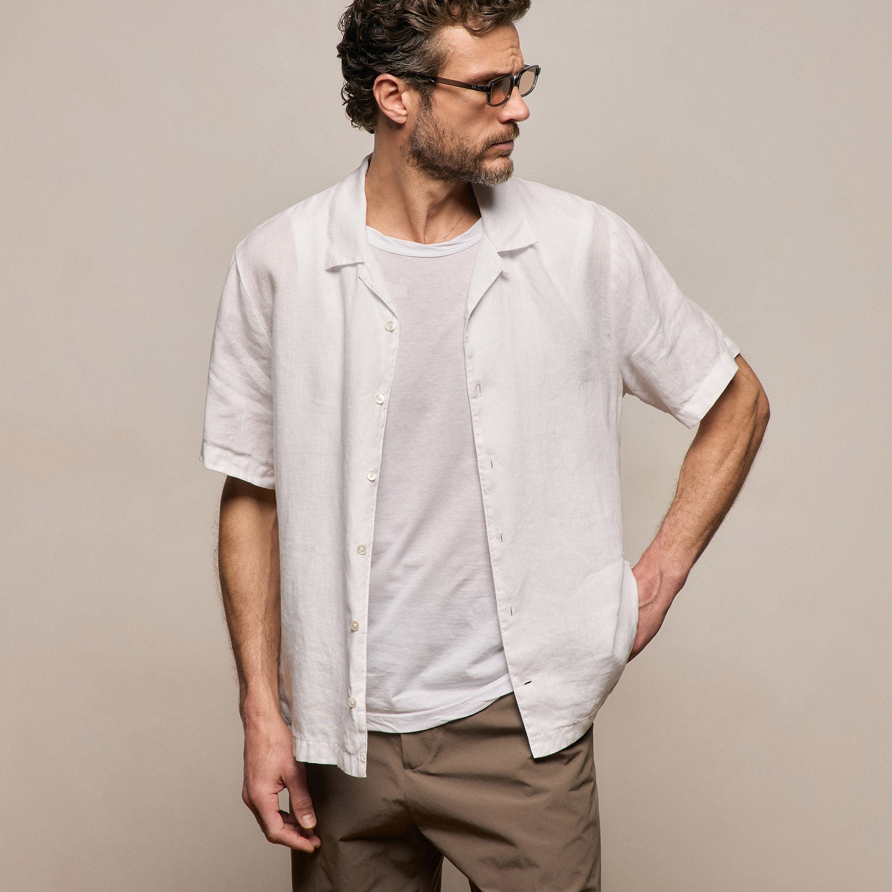Lightweight Linen Short Sleeve Shirt from James Perse - $225