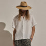 Lightweight Linen Short Sleeve Shirt in White | James Perse Los Angeles