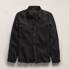Lightweight Linen Shirt in Black | James Perse Los Angeles