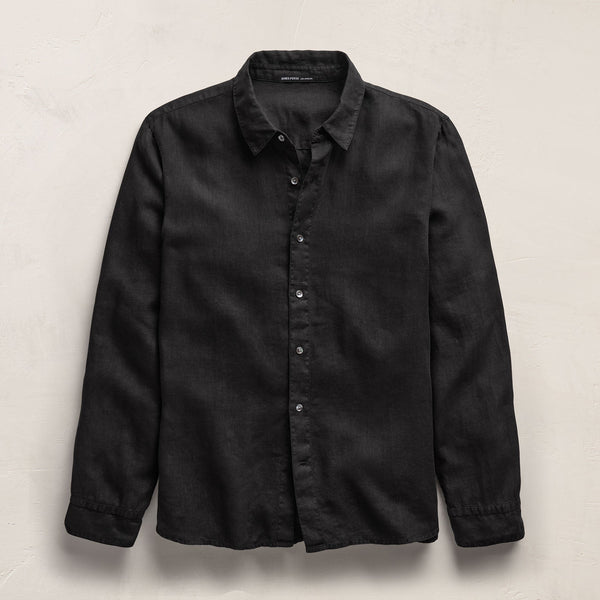 Matte Stretch Poplin Dress Shirt - Black