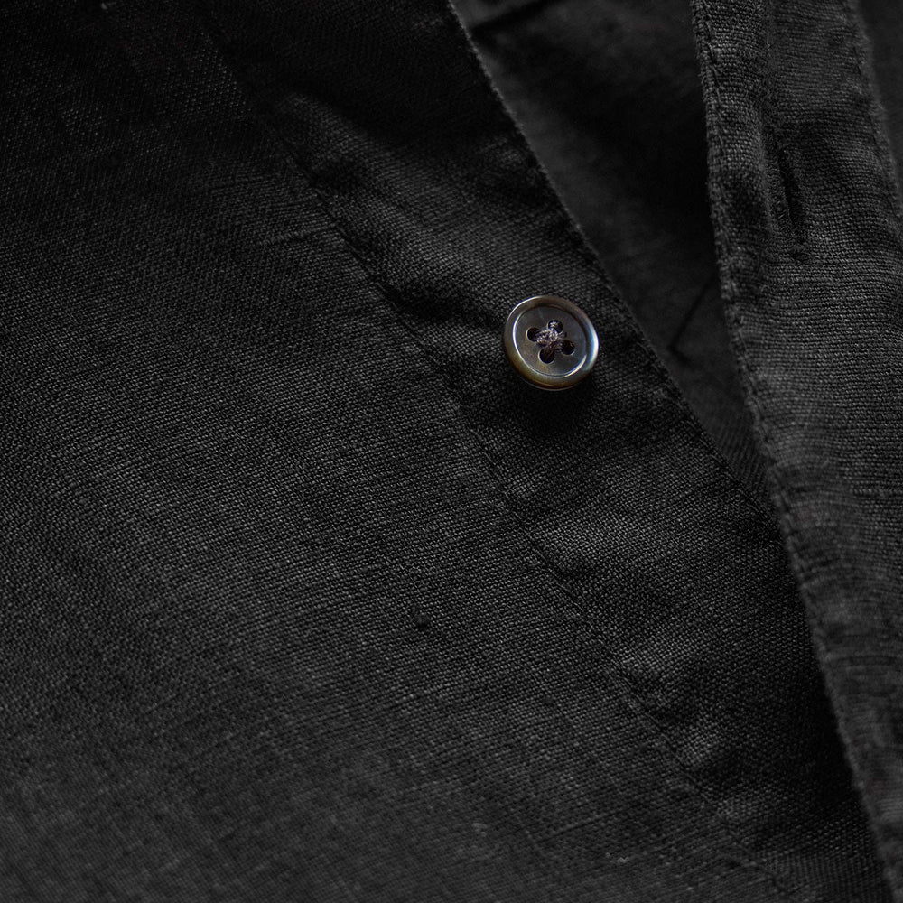 Lightweight Linen Shirt in Black | James Perse Los Angeles