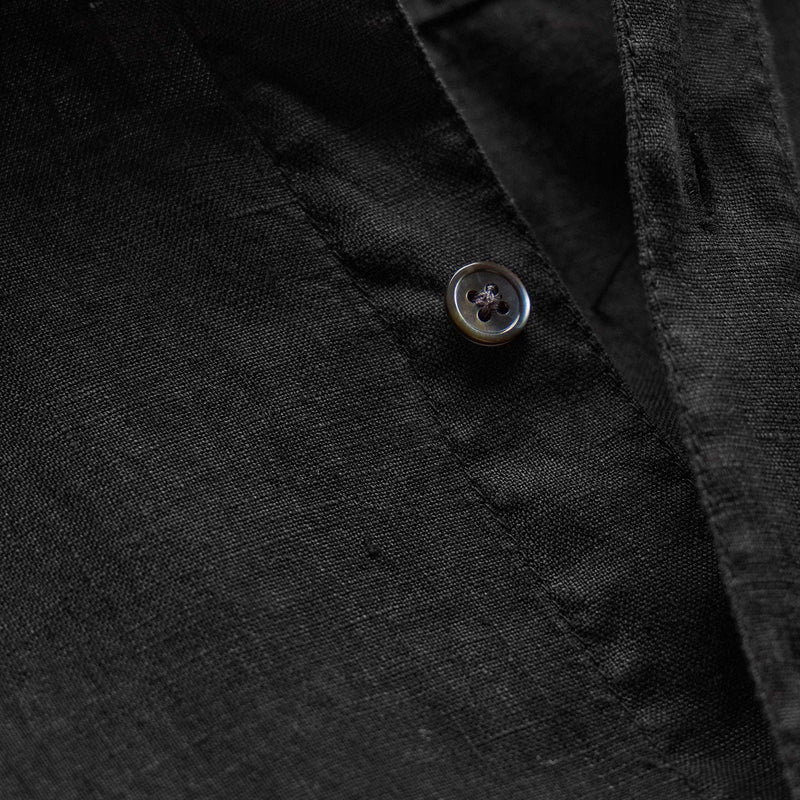 Lightweight Linen Shirt in Black | James Perse Los Angeles