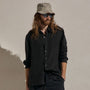 Lightweight Linen Shirt in Black | James Perse Los Angeles