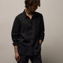 Lightweight Linen Shirt in Black | James Perse Los Angeles