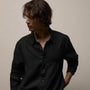 Lightweight Linen Shirt in Black | James Perse Los Angeles