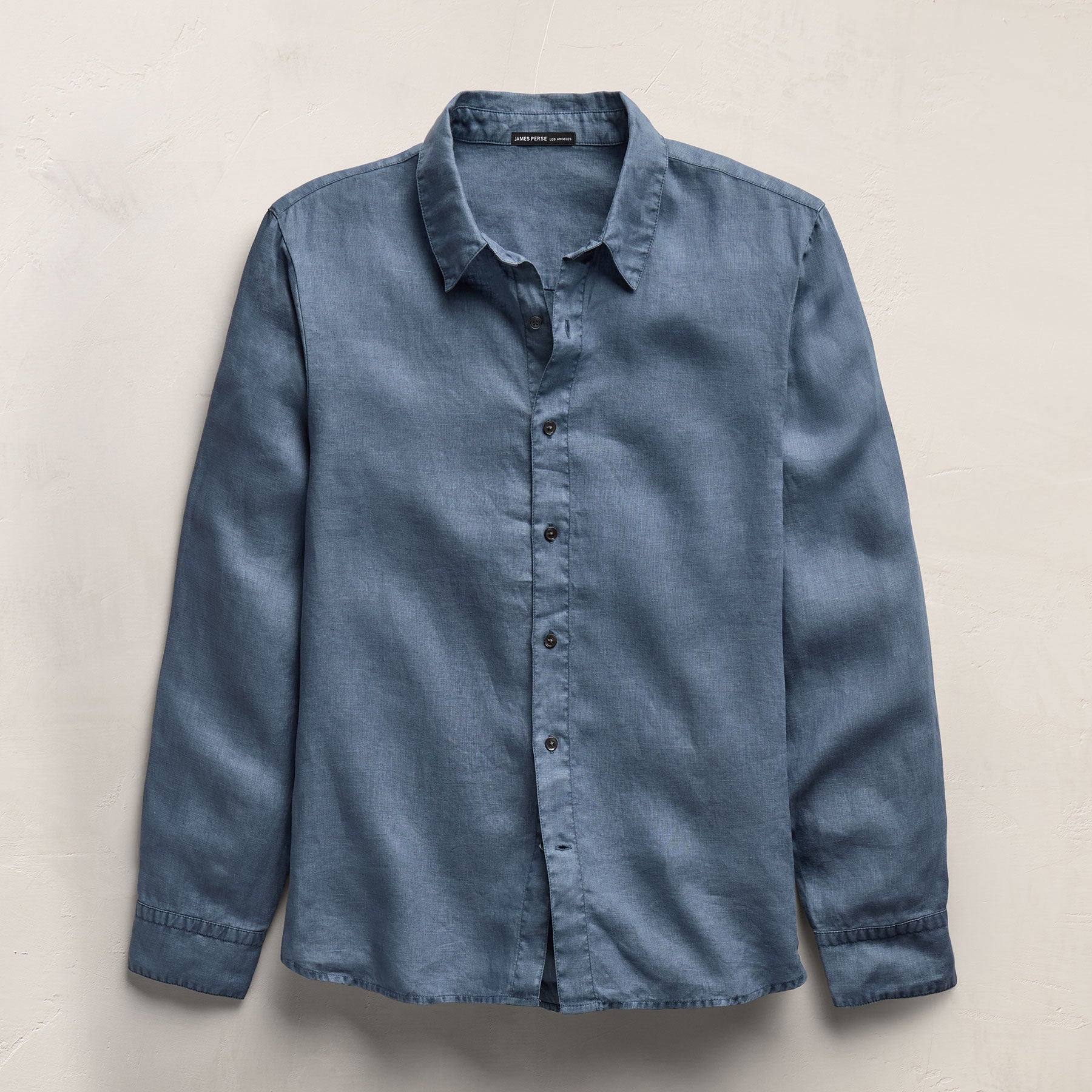 Lightweight Linen Shirt in Danube Pigment | James Perse Los Angeles