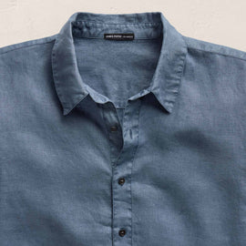 Lightweight Linen Shirt in Danube Pigment | James Perse Los Angeles