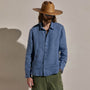 Lightweight Linen Shirt in Danube Pigment | James Perse Los Angeles