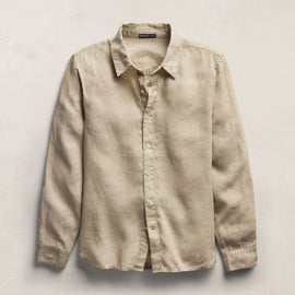 Lightweight Linen Shirt In Flax Pigment | James Perse Los Angeles