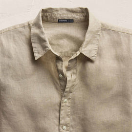 Lightweight Linen Shirt In Flax Pigment | James Perse Los Angeles