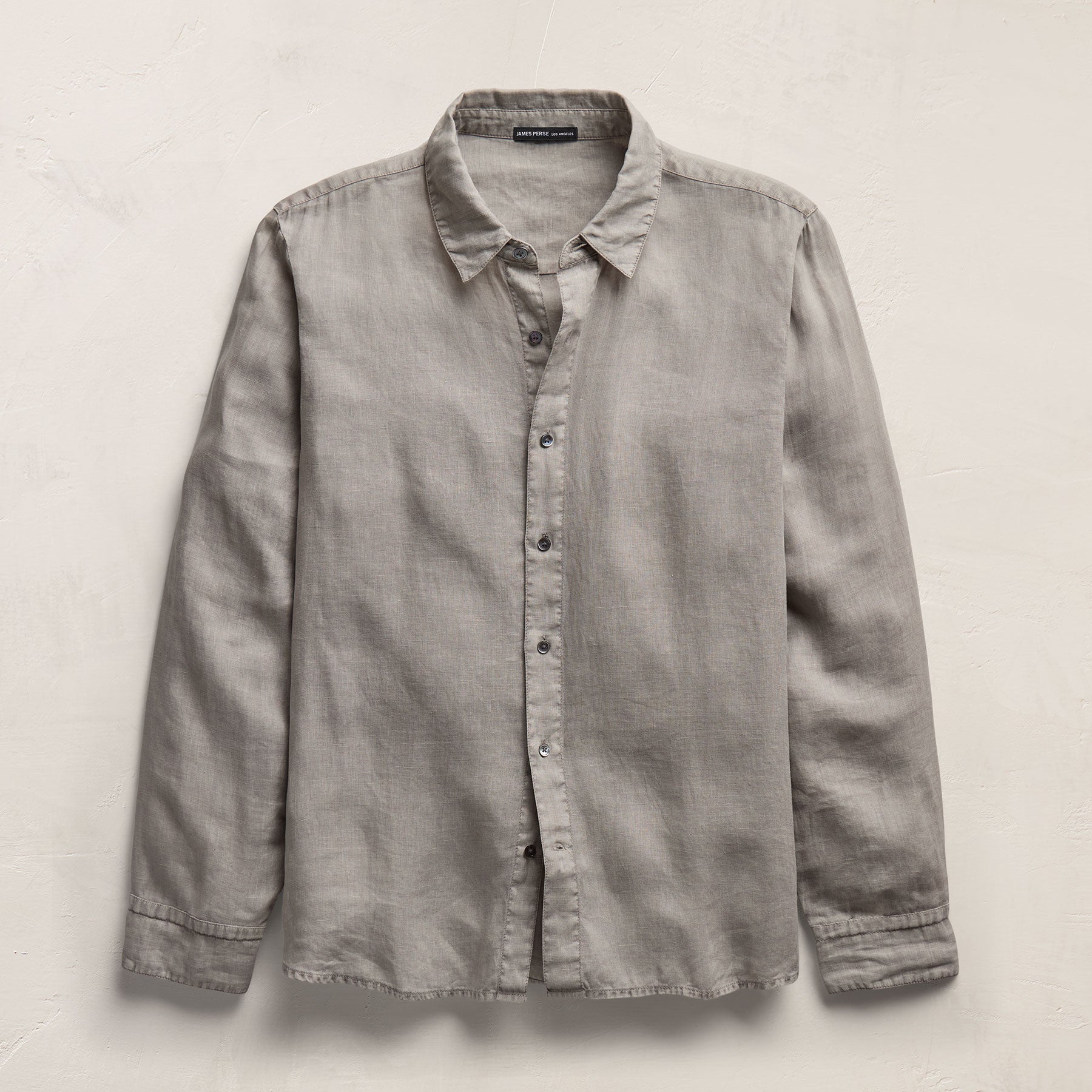 Lightweight Linen Shirt in Fog Pigment | James Perse Los Angeles