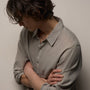 Lightweight Linen Shirt in Fog Pigment | James Perse Los Angeles