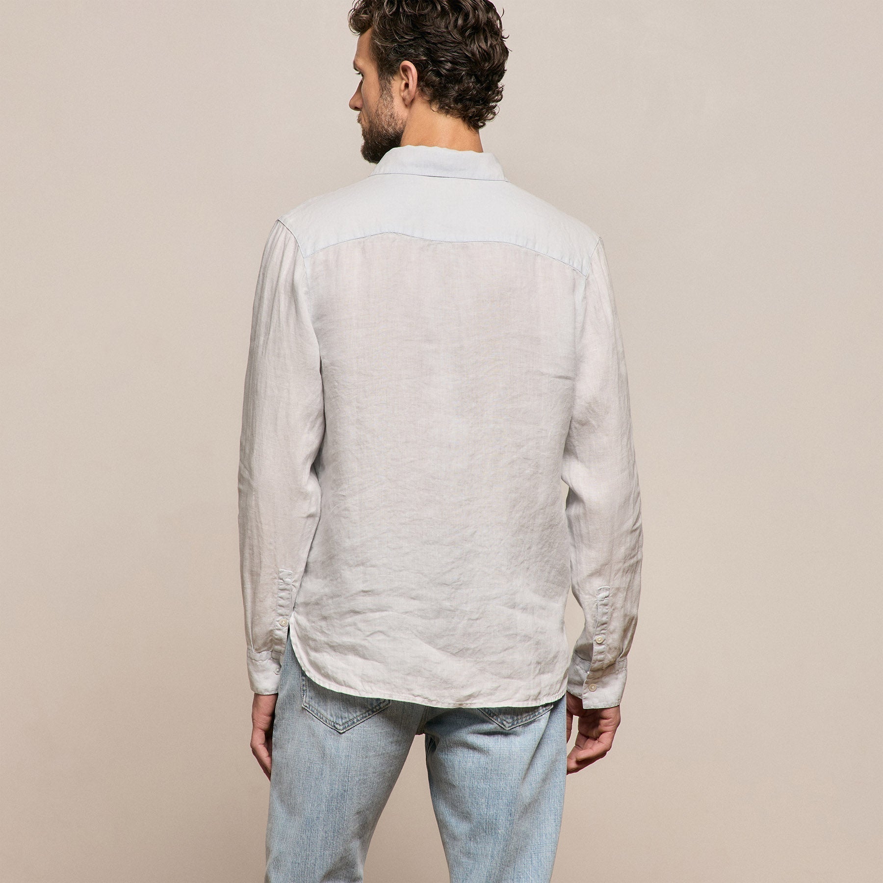Lightweight Linen Shirt in Memory Pigment | James Perse Los Angeles