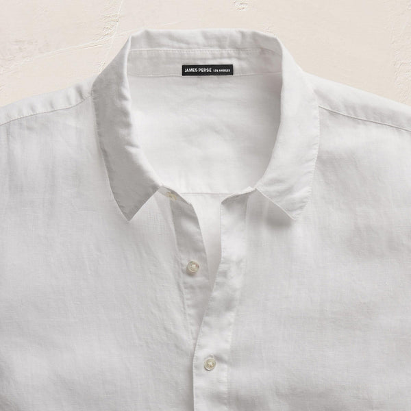 Lightweight Linen Shirt in White | James Perse Los Angeles