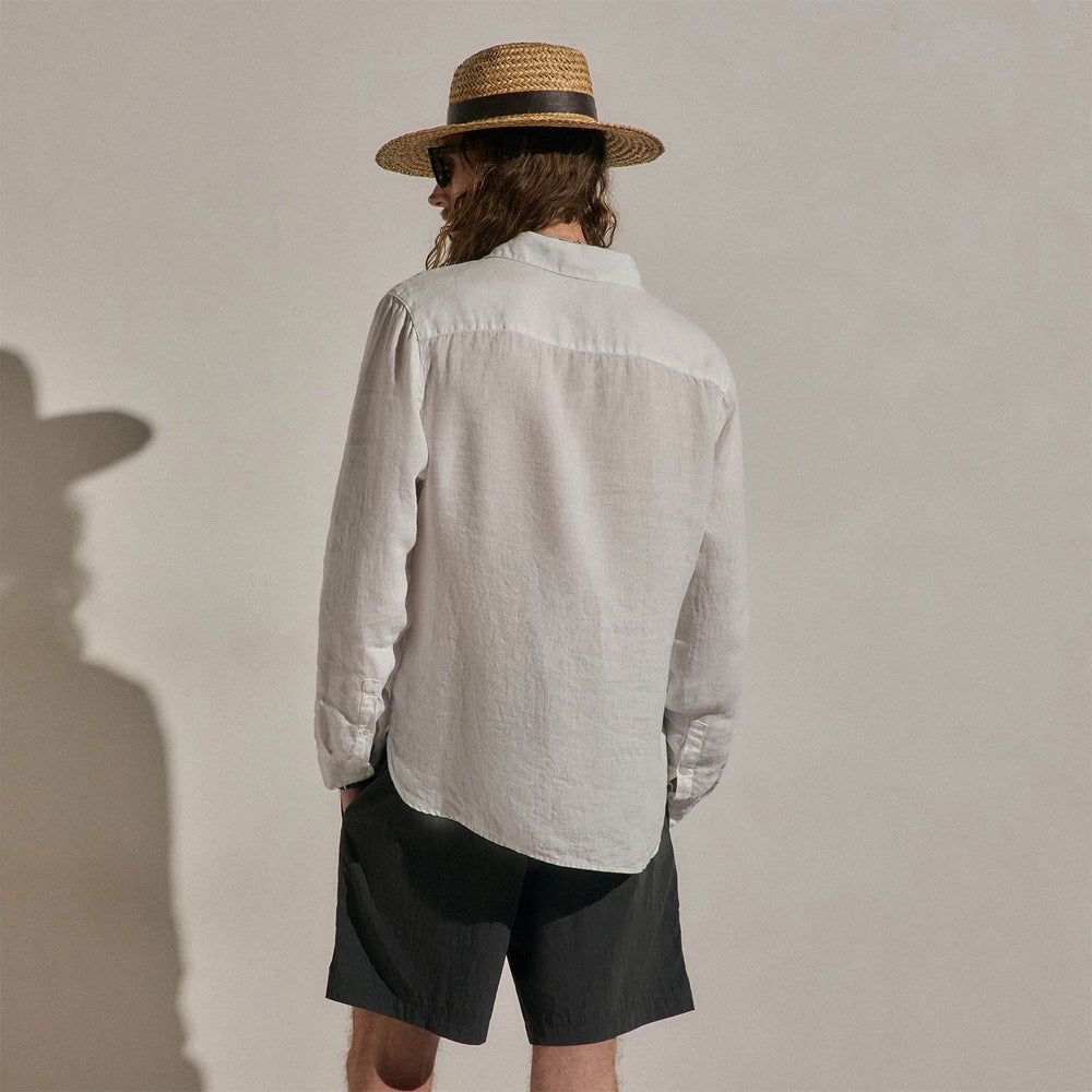 Lightweight Linen Shirt in White | James Perse Los Angeles
