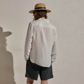 Lightweight Linen Shirt in White | James Perse Los Angeles