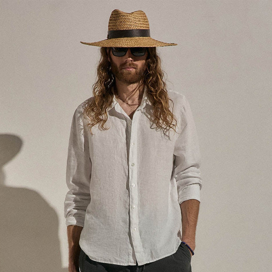Lightweight Linen Shirt in White | James Perse Los Angeles