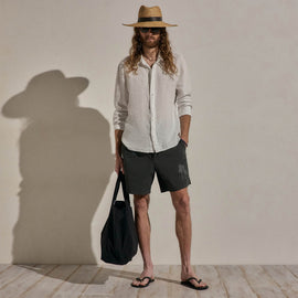 Lightweight Linen Shirt in White | James Perse Los Angeles