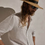 Lightweight Linen Shirt in White | James Perse Los Angeles