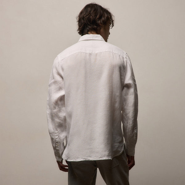 Lightweight Linen Shirt in White | James Perse Los Angeles