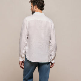 Lightweight Linen Shirt in White | James Perse Los Angeles