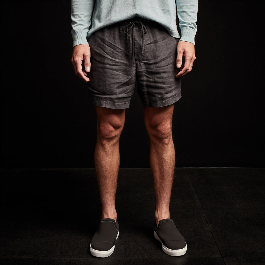 Lightweight Linen Short in Magma Pigment | James Perse Los Angeles