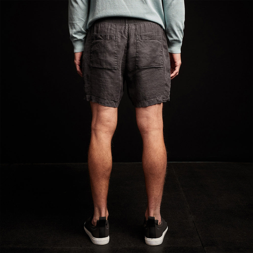 Lightweight Linen Short in Magma Pigment | James Perse Los Angeles