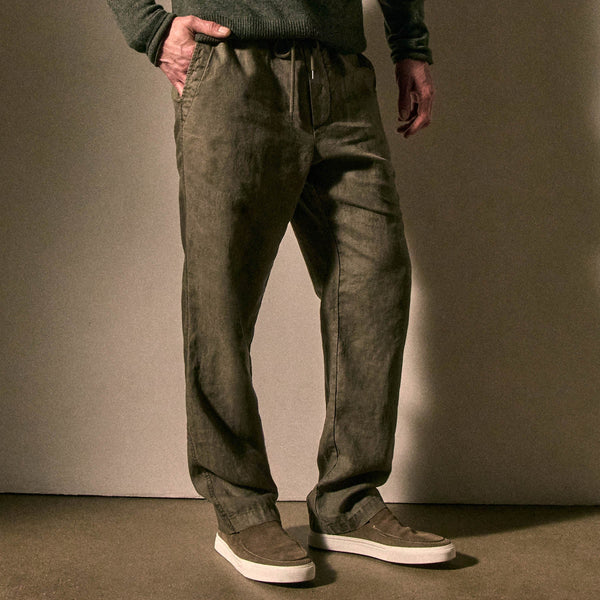 Relaxed Linen Pant in Birch Pigment | James Perse Los Angeles