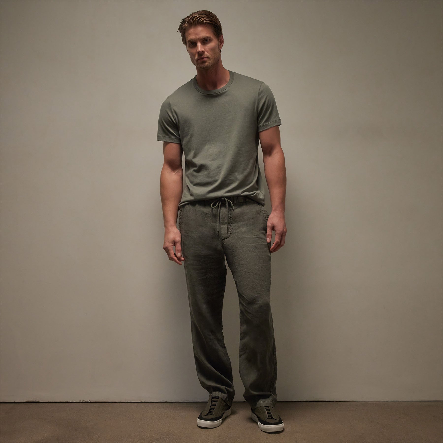 Relaxed Linen Pant - Palm Pigment | James Perse Los Angeles