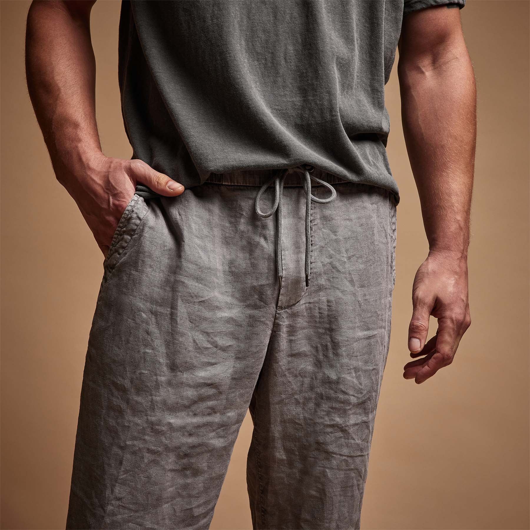 Relaxed Linen Pant - Silver Grey Pigment | James Perse Los Angeles