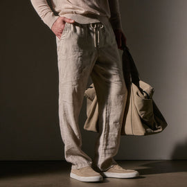 Relaxed Linen Pant in Salt Pigment | James Perse Los Angeles