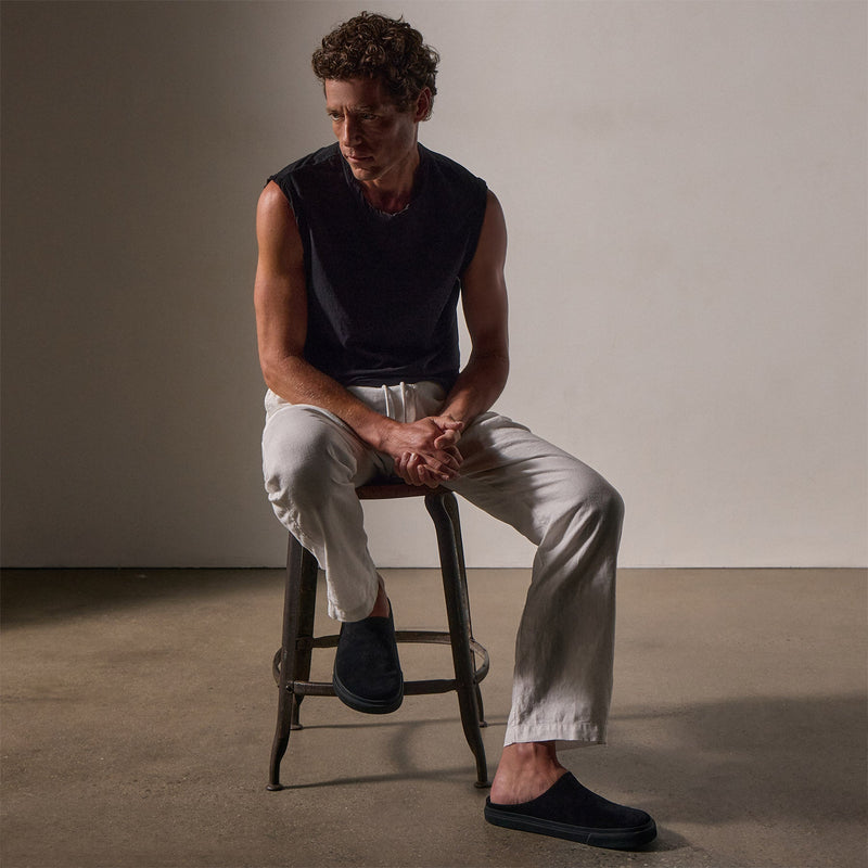 Relaxed Linen Pant in White | James Perse Los Angeles