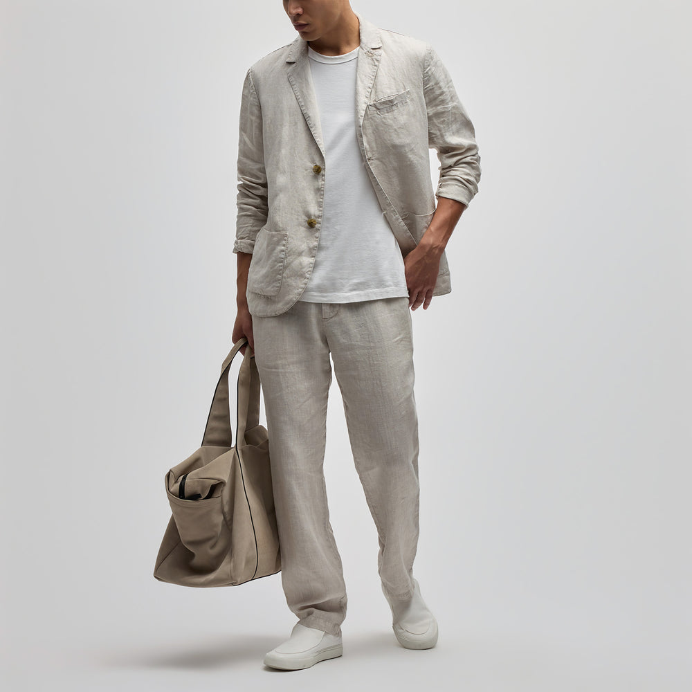 Garment Dyed Linen Pant in Salt Pigment | James Perse Los Angeles